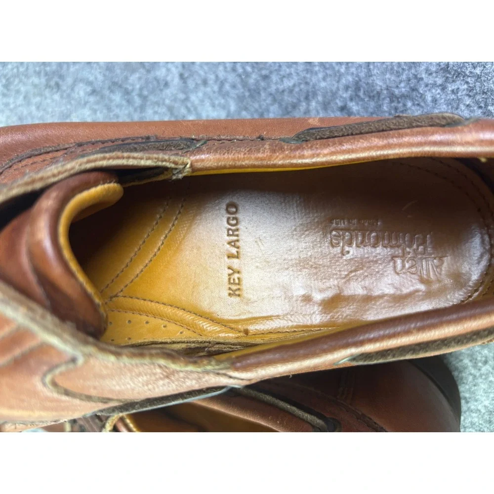 Allen Edmonds Boat Shoes Mens 7 EE Brown Leather Key Largo Moc Toe USA Made